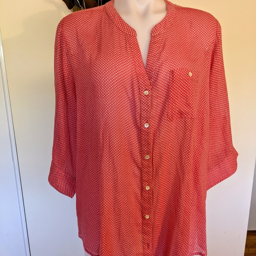 CB women's tunic blouse red size 2 extra large